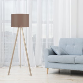 Opviq Lámpara de Pie AYD-1207 Moca y Crema